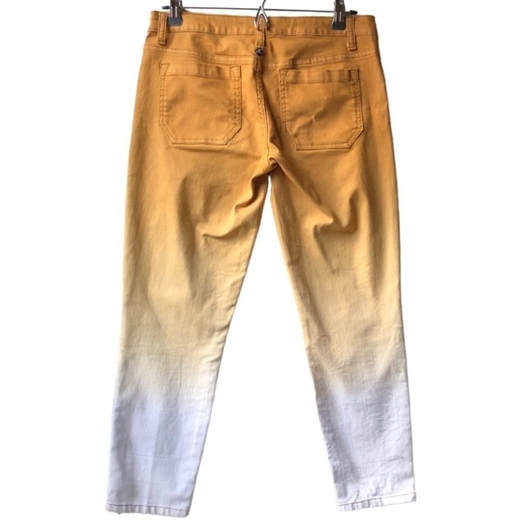 prAna Jett Ombré Dip Dye Organic Cropped Jeans Sz 6 - Picture 5 of 14